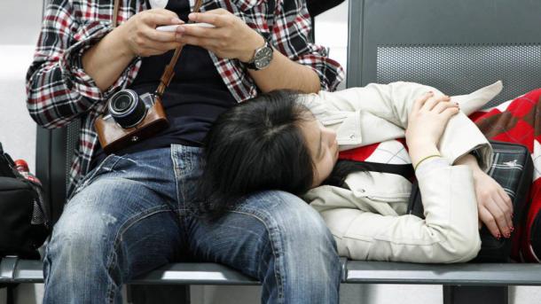sleeping airports